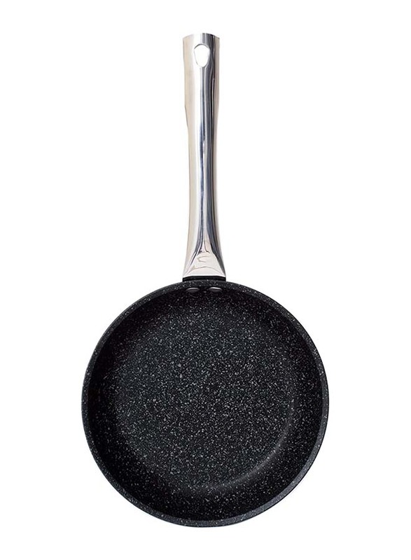 Falez 24cm Non Stick Granite Black Line Fry Pan, Black