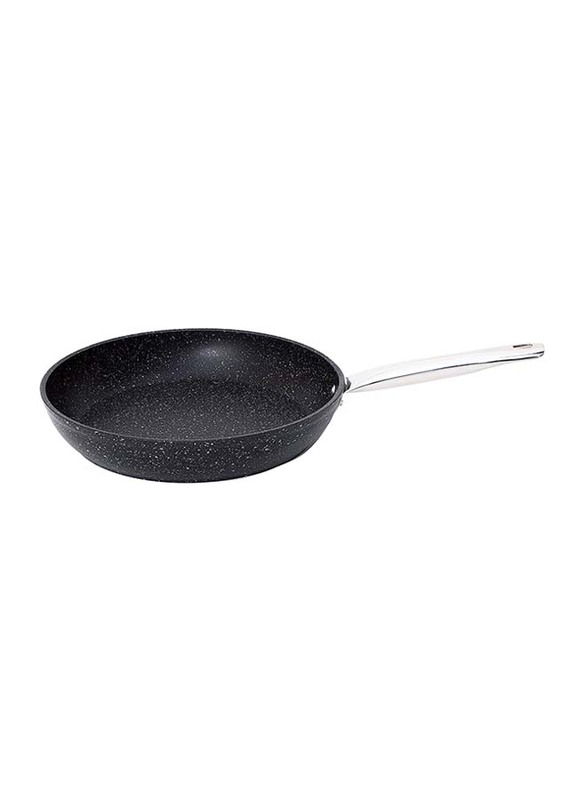 Falez 30cm Non Stick Granite Black Line Fry Pan, Black