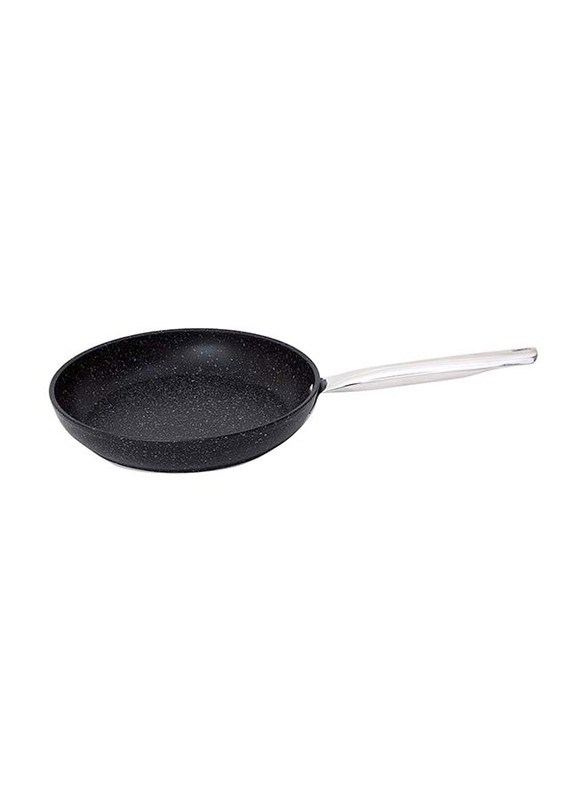 Falez 28cm Non Stick Granite Black Line Fry Pan, Black