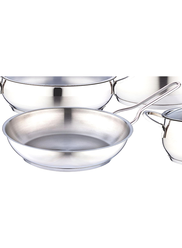 Falez 9-Piece Rumba Stainless Steel Cookware Set, Silver