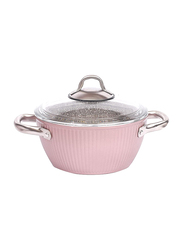 Falez 9-Piece Line Premium Cookware Set, Golden Pink