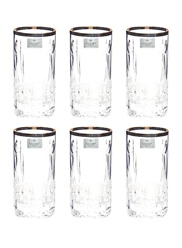 Solitaire 6-Piece Hiball Tumbler Glass Set, GB/TWD 1, Clear