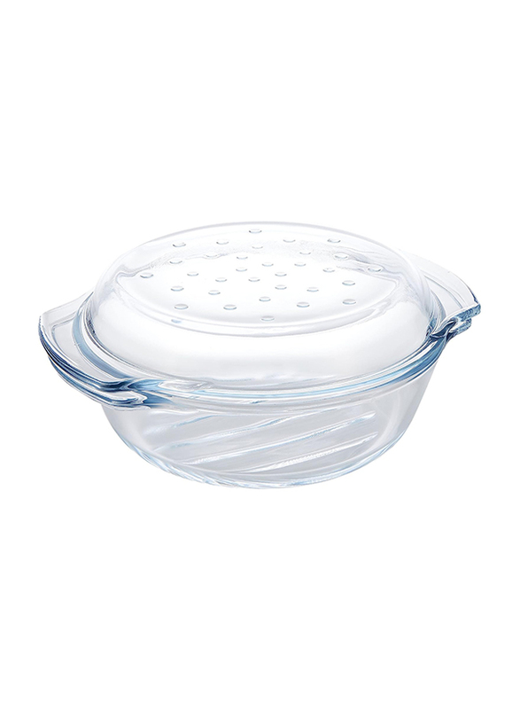 Termisil 2.4 Ltr Round Glass Casserole, Clear