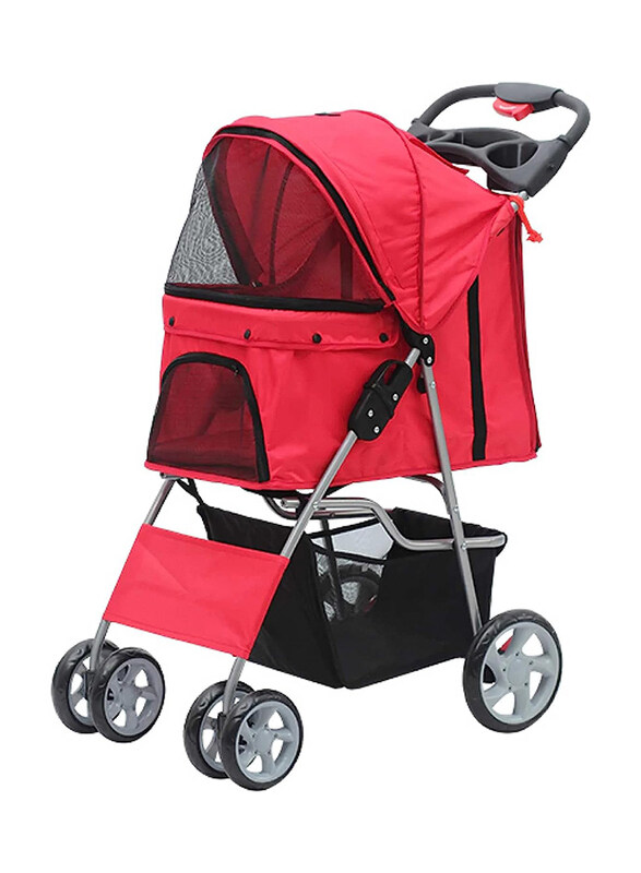 

Pawise Foldable Pet Stroller, Red