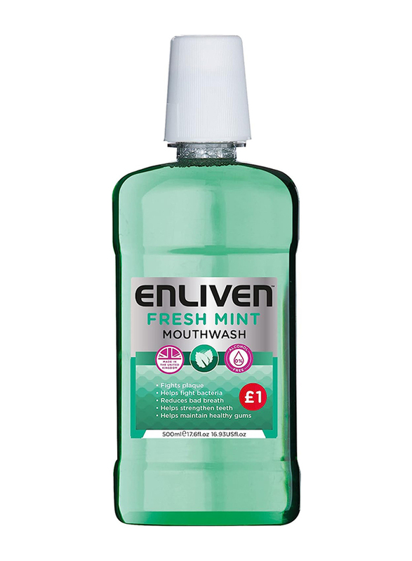 Enliven Fresh Mint Mouthwash, 500ml