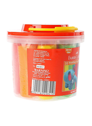 Faber-Castell Modelling Clay 500gm 10 Colors X 50gm In A Plastic Bucket, 120841, Multicolour