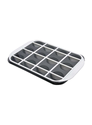 LTR 12 Cup Aluminum Muffin Pan, CB001313, 38.5x27x4 cm, Black