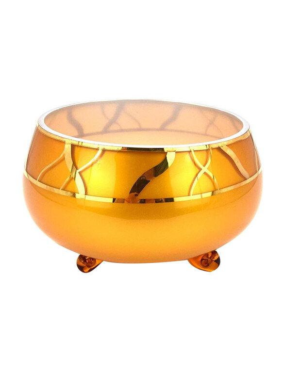 

Kitchen Souq 21 cm Combination Kitchen Decorative Bowl, Gold/White