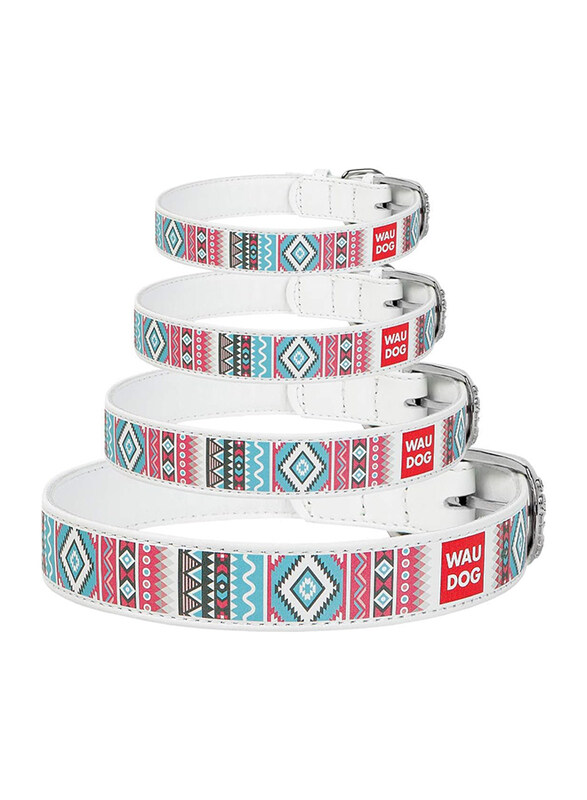 

Waudog Leather Dog Collar, 11-15 x 0.8 inch, Multicolour