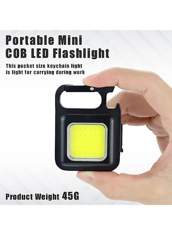 Rahalife 800 Lumens Small LED Portable Flashlight for Fishing Walking Camping, Black