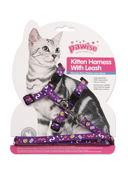 Pawise Kitten Harness with Leash, Multicolour
