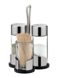 Tescoma Club Salt-Pepper and Toothpicks Set, Silver/Clear