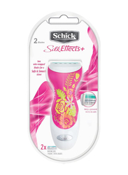 Schick Intuition Silk Effects Razor with 2 Blade Refills, Pink