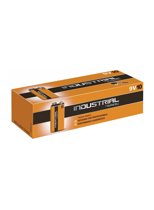 

Duracell Industrial AAA Batteries, 6LF22, 10 Piece, Black/Brown