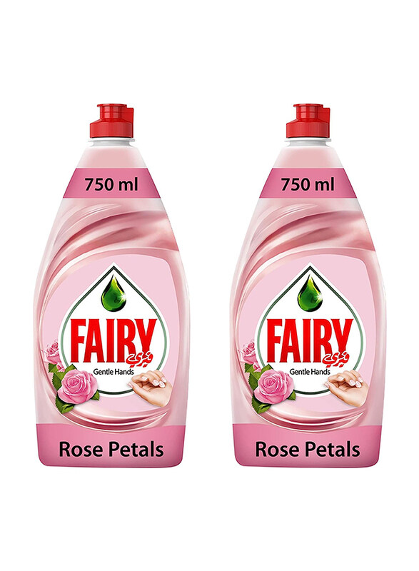 

Fairy Gentle Hands Rose Petals Dishwashing Liquid Soap, 2 x 750ml