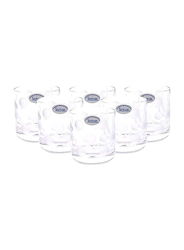 

Solitaire 6-Piece Crystal Quintet Tumbler Glass Set, Clear