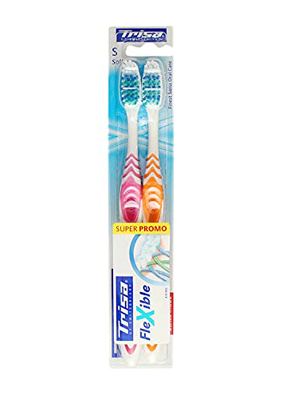 Trisa Flexible Soft Toothbrush, 2 Pieces