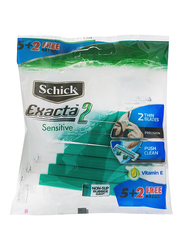 Schick Exacta2 Sensitive Twin Blade Disposable Razor, 7 Pieces
