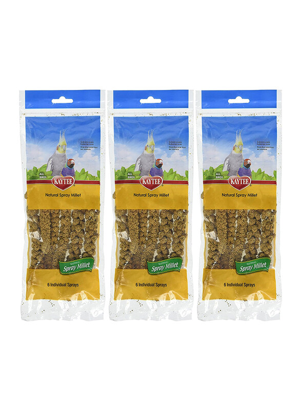

Kaytee Spray Millet Birds Dry Food, 3 x 6 Count