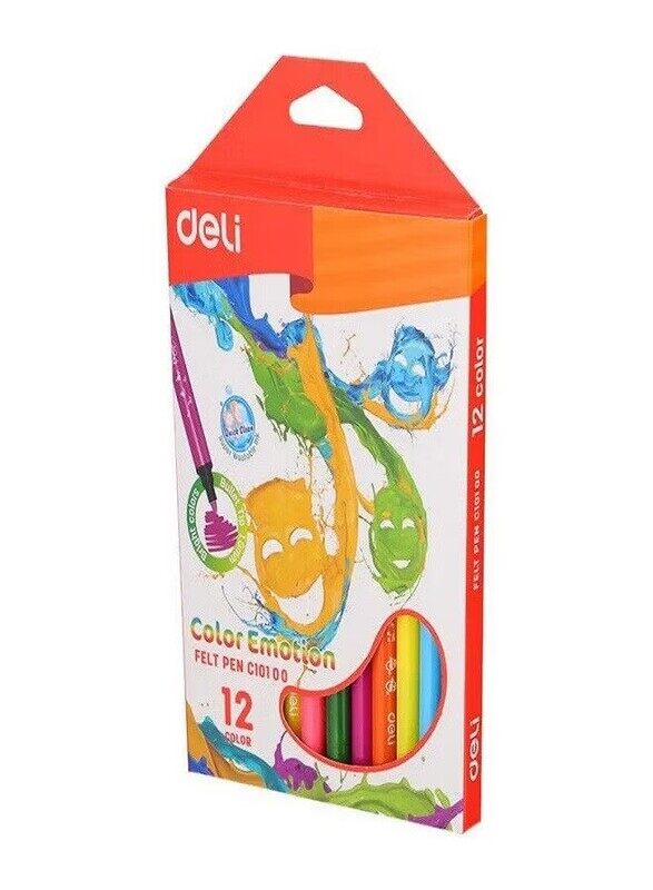 

Deli 12-Piece Felt Pen, Multicolour