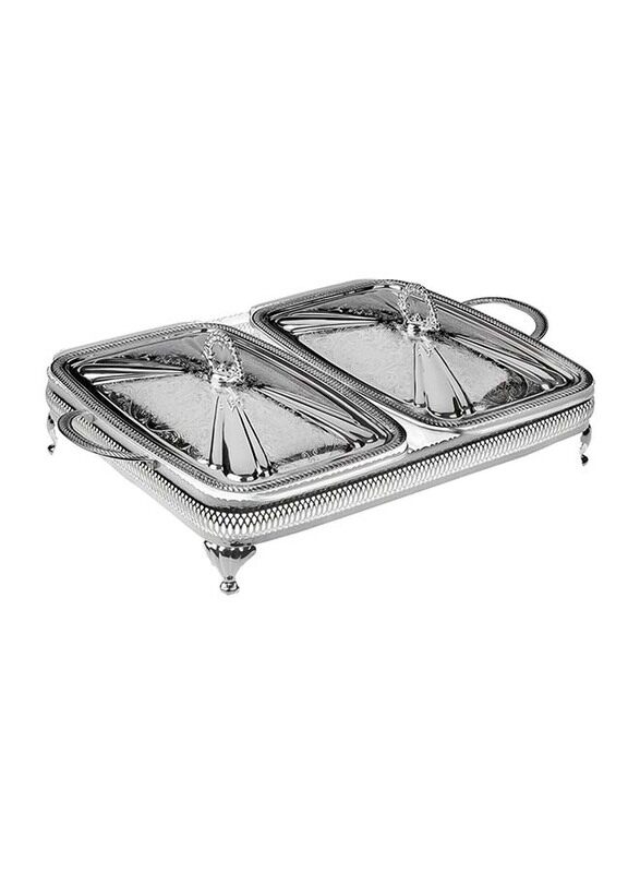 

Corbell Silver Large Silver Plated Casserole Dishes, 6307, Silver