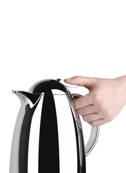 Emsa 1L Auberge Quick-Tip Vacuum Flask, Chrome