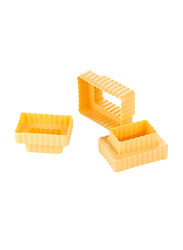 Tescoma 6-Piece Rectangle Double Sided Cookie Cutters, Yellow