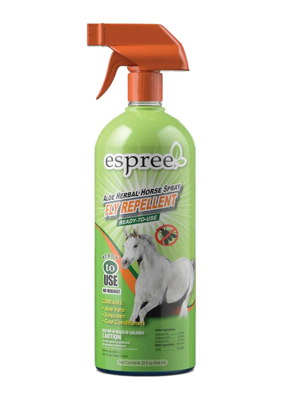 

Espree Aloe Herbal Horse Spray Fly Repellent with Aloe Sunscreen & Coat Conditioners, 32 Oz, Green