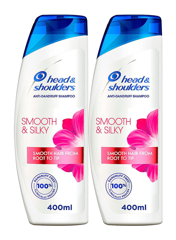 

Head & Shoulders Smooth & Silky Anti-Dandruff Shampoo, 2 x 400ml