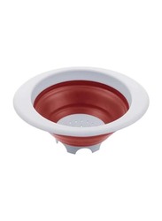 Emsa 22cm Sink Foldable Colander Round, Red/White