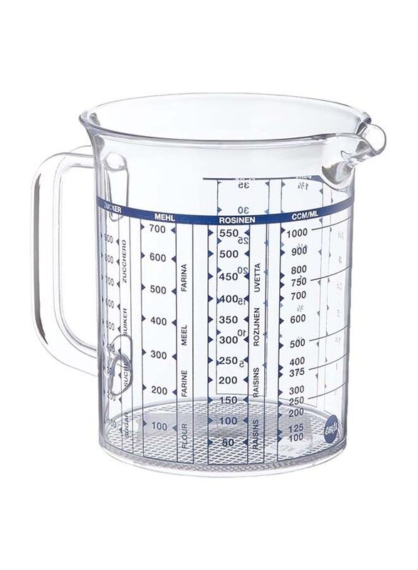 

Emsa 1L Superline Measuring Jug, Clear/Blue