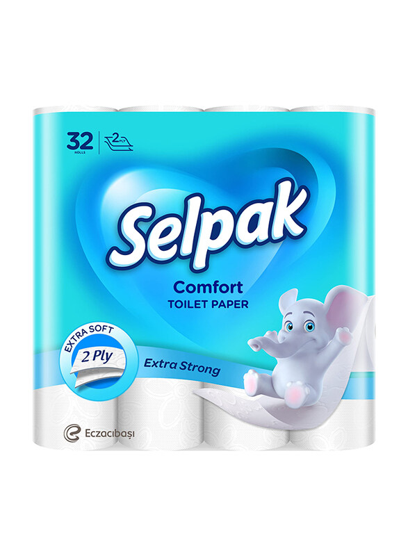 

Selpak 2-Ply Comfort Toilet Paper Rolls, 32 x 150 Sheets