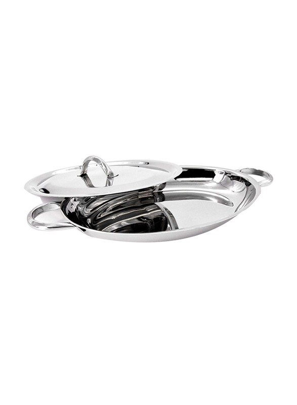 

Venus 30cm Stainless Steel Oval Plate, Silver