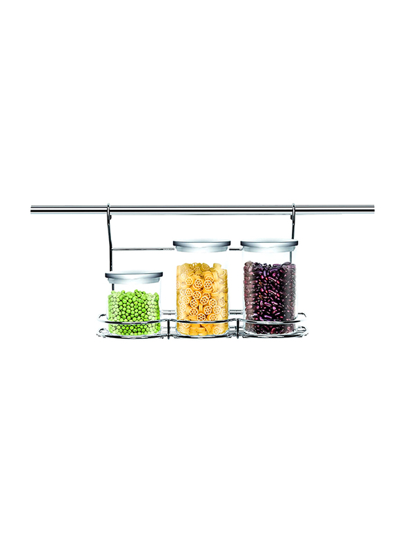 Tescoma Monti Pack For 3 Jars Rack, Silver