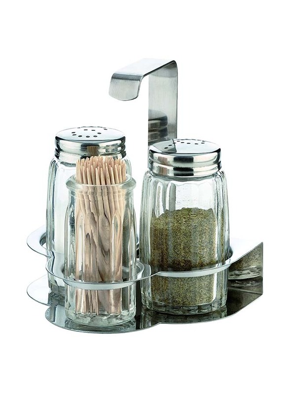 Tescoma Classic Salt-Pepper And Toothpicks Set, Clear/Silver