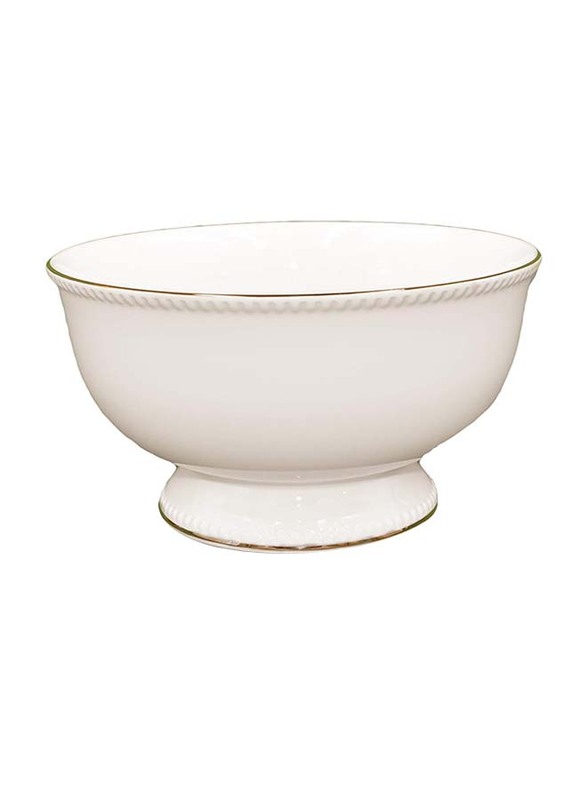 Qualitier 21cm Salad Bowl, Luxe/ip3018, Gold White