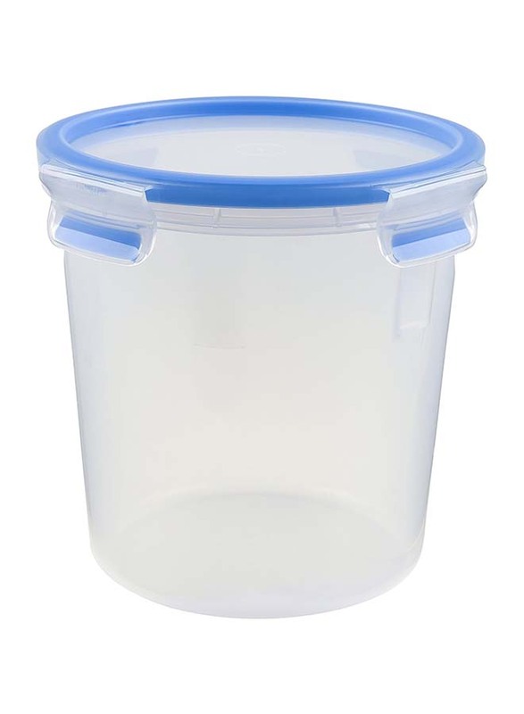 Emsa Clip & Close Round Food Container, 2L, Transparent/Blue