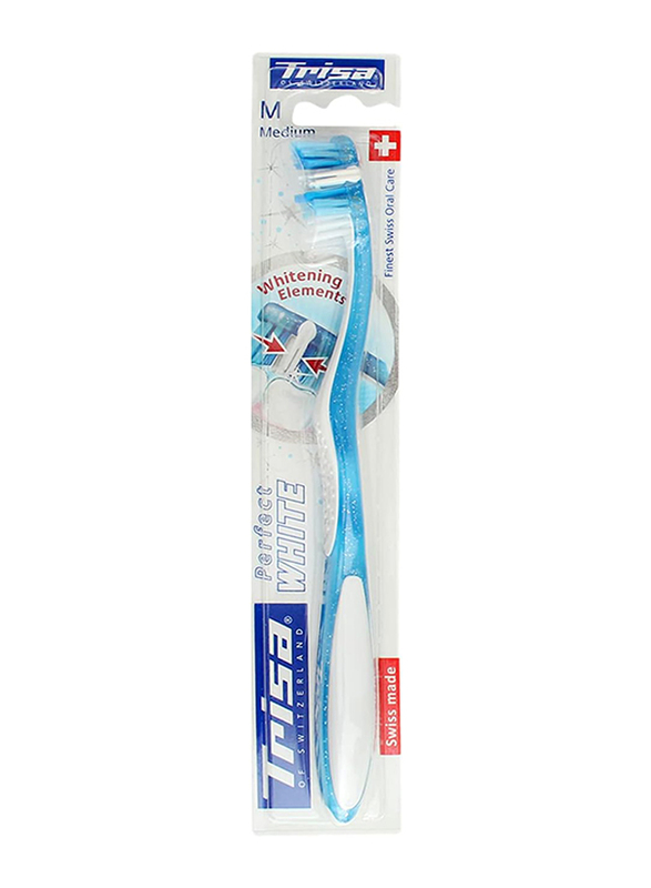 Trisa Perfect White Toothbrush, Medium, 1 Piece