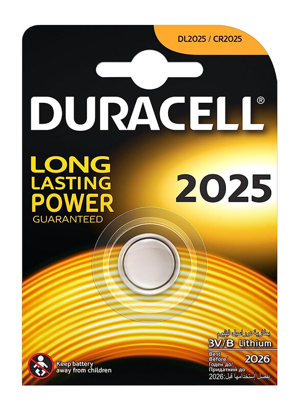 

Duracell 3V Lithium Battery, CR2025. Silver