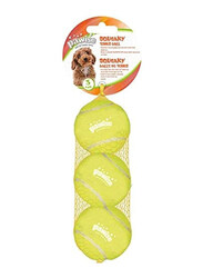Pawise Squeaky Tennis Ball Dog Toy, Pack of 3, Yellow