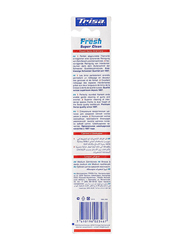 Trisa Fresh Super Clean Toothbrush with Travel Cap, Medium, 1 Piece