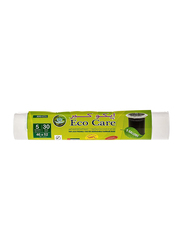 Eco Care White Garbage Bag Roll, 5 Gallons, 30 Piece