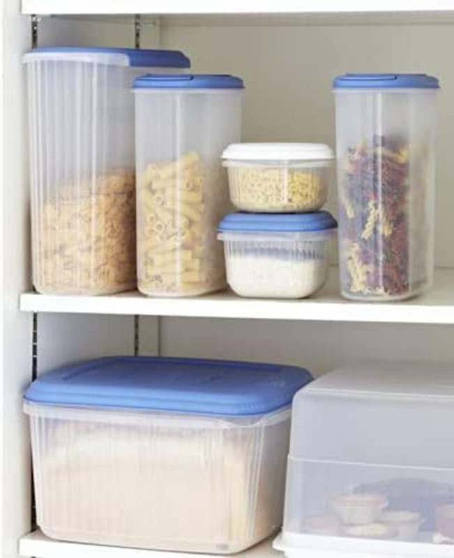 Addis Square Food Saver Container, 10L, Clear/Blue