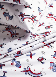 Aceir 3-Piece Premium Collection Printed Cotton Bedsheet Set, 1 Bedsheet + 2 Pillow Cases, Queen, Star Dust