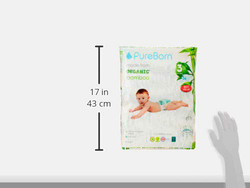 Pureborn Organic Bamboo Diapers Value Pack, Size 3, 5.5-8 Kg, 56 Count