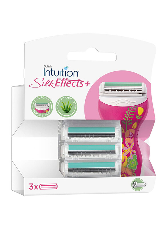 

Schick Intuition Silk Effects Women Razor Refill Cartridges, 3 Pieces