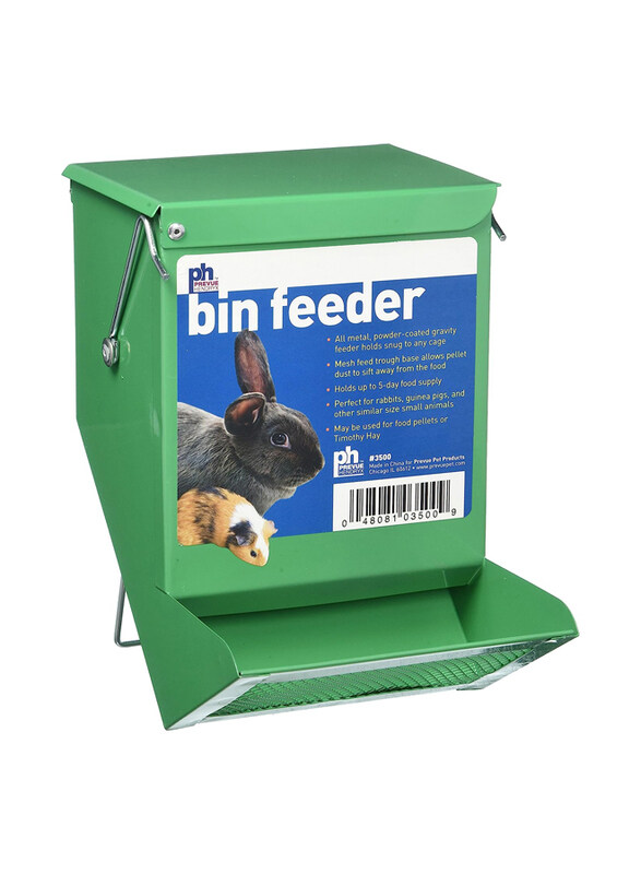 

Prevue Pet Products Metal Small Animal Bin Feeder, SPV3500, Green