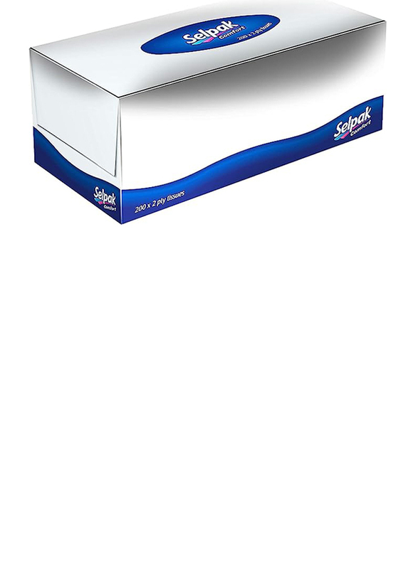 

Selpak Comfort Facial Tissue, 2 Ply x 200 Sheets