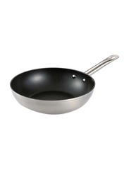 Tescoma 28cm Grandchef Non-Stick Round Wok Pan, 606863, Black/Silver