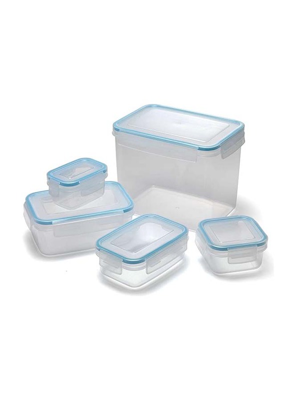 Addis Squared Clip and Close Food Storage Box, 5L, White
